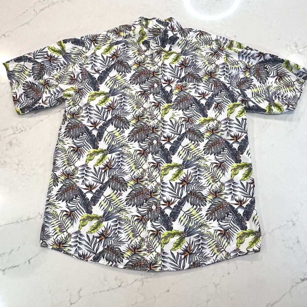 Ariat Blaine Classic Fit Shirt Mens L Cotton Tropical Party Button Short Sleeve